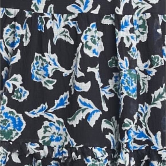 TANYA TAYLOR Edita Fit & Flare Mini Dress Floral Blue Long Sleeve Flowy Sm NEW - Picture 11 of 15